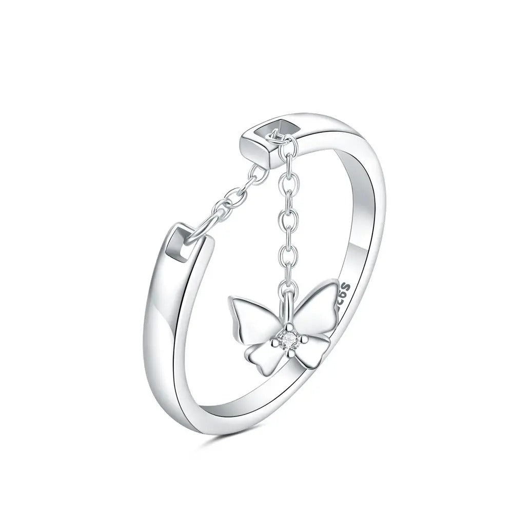 Butterfly Insect Tassel Opening Ring