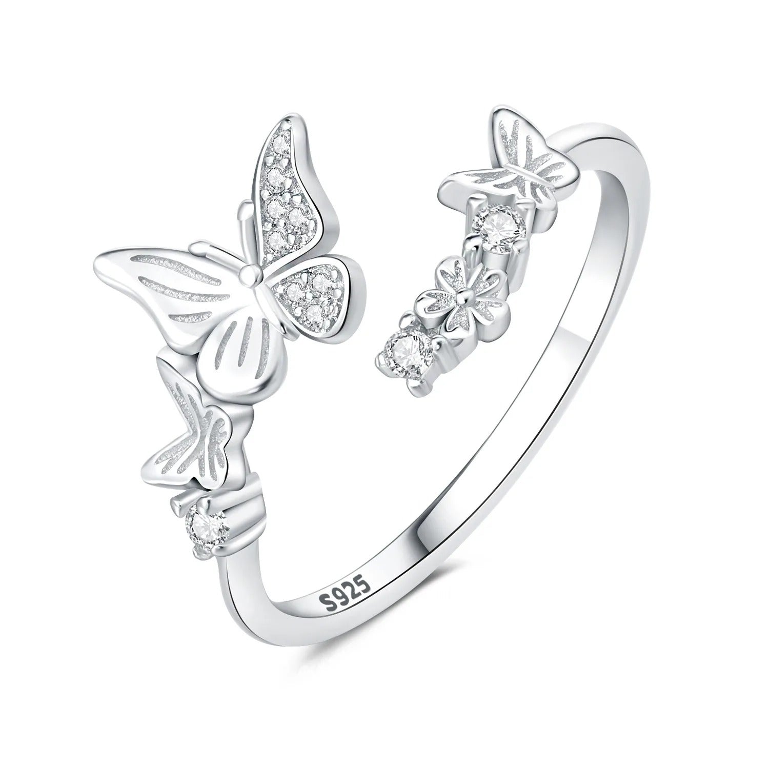 Flower Butterfly Insect Opening Ring