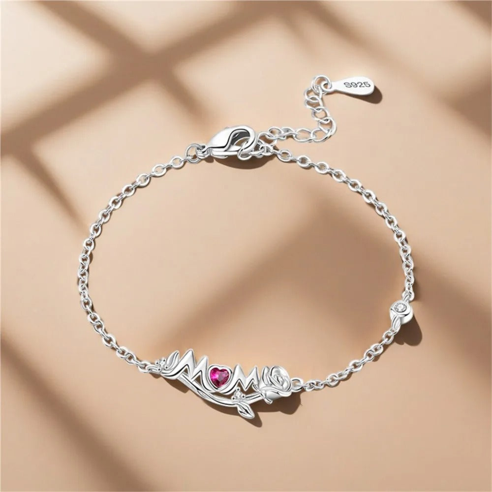 MOM Beautiful Rose Bracelet Chain Link