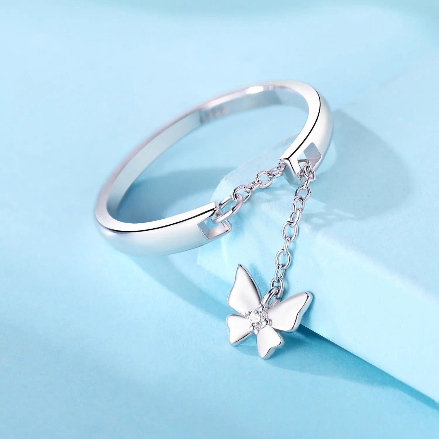 Butterfly Insect Tassel Opening Ring