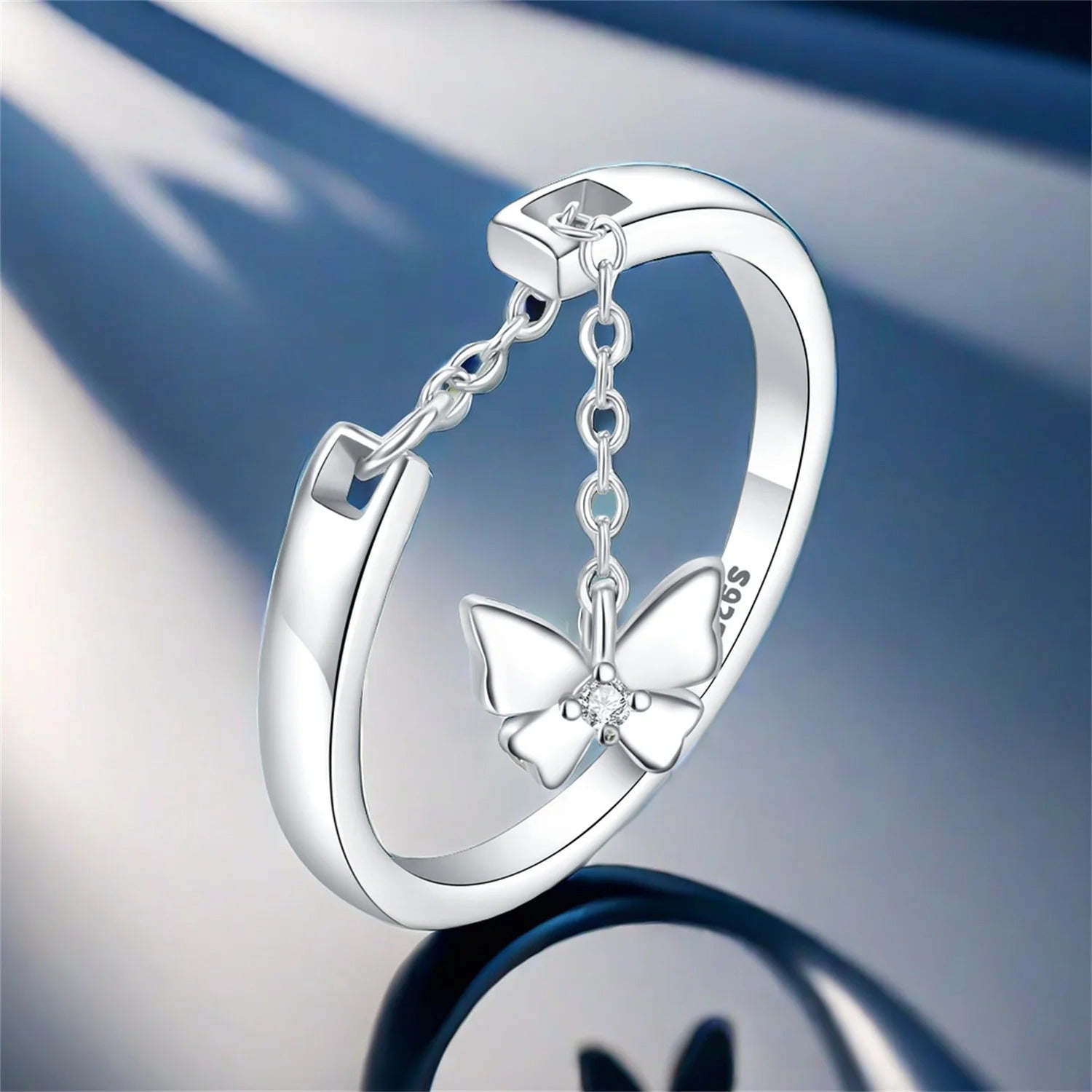 Butterfly Insect Tassel Opening Ring