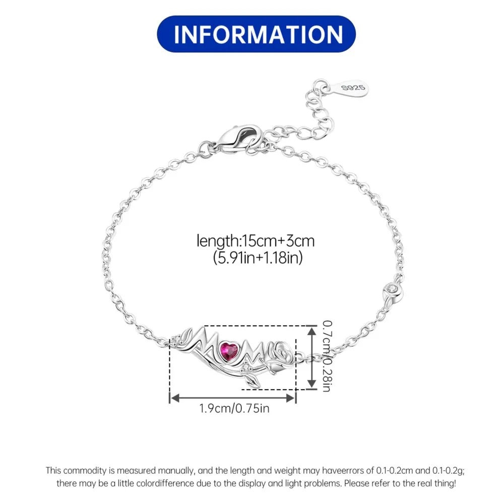 MOM Beautiful Rose Bracelet Chain Link